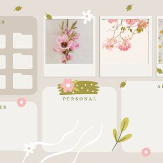 Spring laptop collage wallpaper