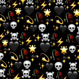 Skull Emoji wallpaper