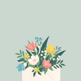 Simple spring phone wallpaper