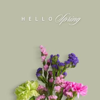 Simple spring phone wallpaper