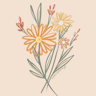 Simple spring phone wallpaper