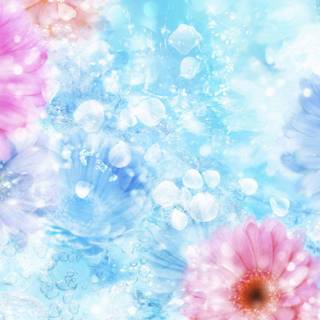 Pretty blue spring flowers wallpaper