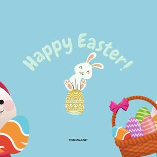 Happy Easter bunnys wallpaper