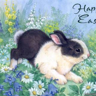 Happy Easter bunnys wallpaper