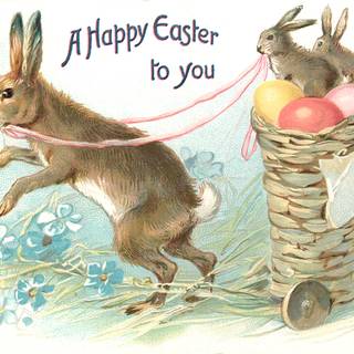 Happy Easter bunnys wallpaper