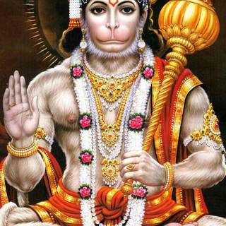 White Hanuman wallpaper