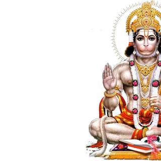 White Hanuman wallpaper