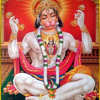 White Hanuman wallpaper