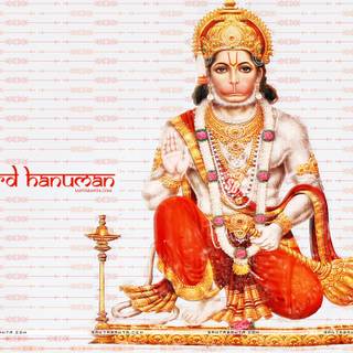 White Hanuman wallpaper