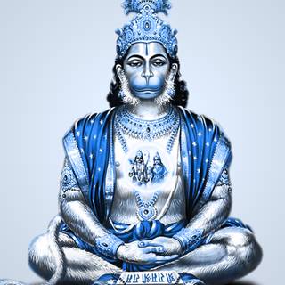 White Hanuman wallpaper