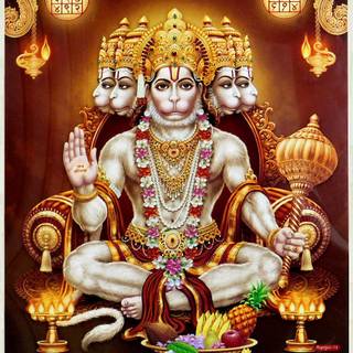 White Hanuman wallpaper