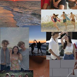 The summer I Turned Pretty collage wallpaper