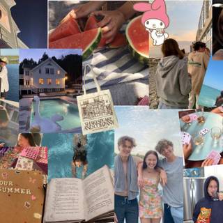The summer I Turned Pretty collage wallpaper