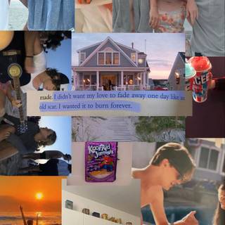 The summer I Turned Pretty collage wallpaper