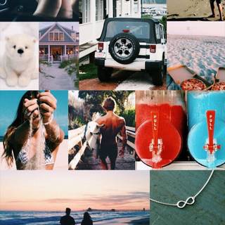 The summer I Turned Pretty collage wallpaper