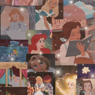 Disney princess collage wallpaper