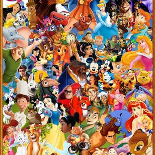 Disney princess collage wallpaper