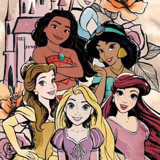 Disney princess collage wallpaper