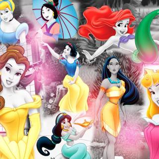 Disney princess collage wallpaper