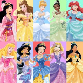 Disney princess collage wallpaper
