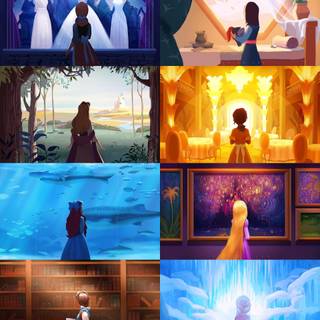 Disney princess collage wallpaper