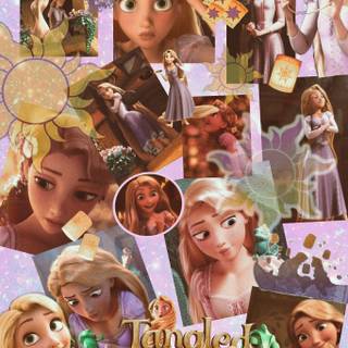 Rapunzel collage wallpaper