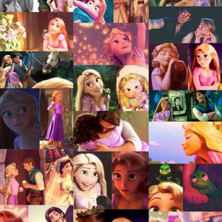 Rapunzel collage wallpaper