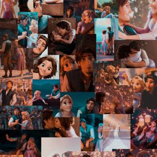 Rapunzel collage wallpaper