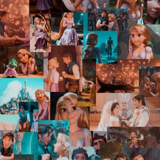 Rapunzel collage wallpaper