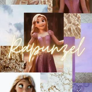 Rapunzel collage wallpaper
