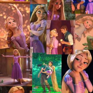 Rapunzel collage wallpaper