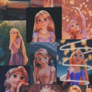 Rapunzel collage wallpaper