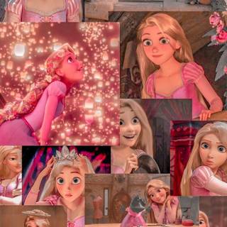 Rapunzel collage wallpaper