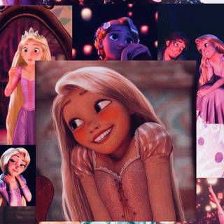 Rapunzel collage wallpaper