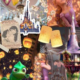 Rapunzel collage wallpaper