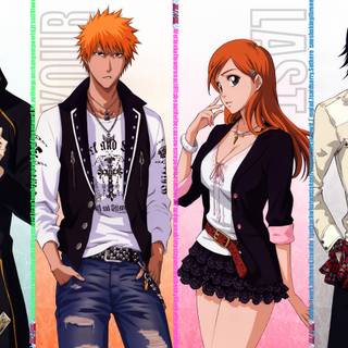 Ichigo and Orihime wallpaper