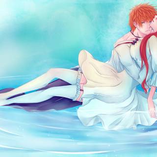Ichigo and Orihime wallpaper