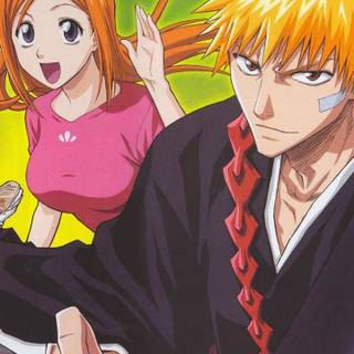 Ichigo and Orihime wallpaper