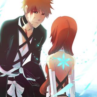 Ichigo and Orihime wallpaper