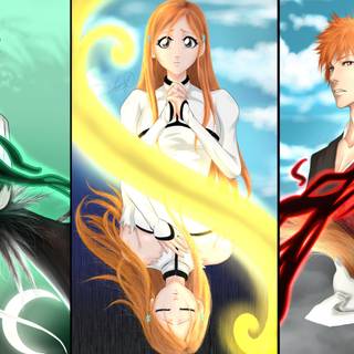 Ichigo and Orihime wallpaper