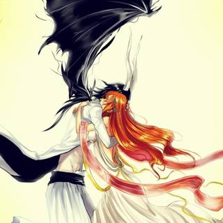 Ichigo and Orihime wallpaper