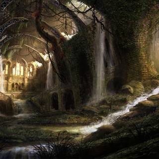 Spring medieval wallpaper