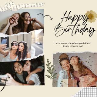 Birthday collage wallpaper