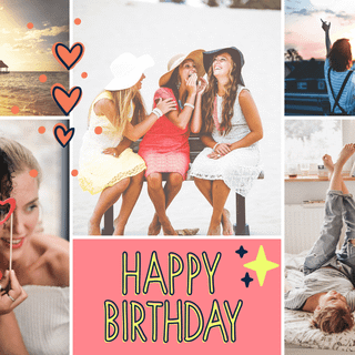 Birthday collage wallpaper