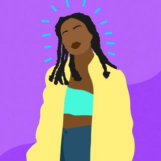 Purple black girl wallpaper