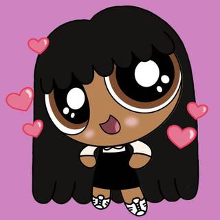 Purple black girl wallpaper