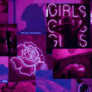 Purple black girl wallpaper