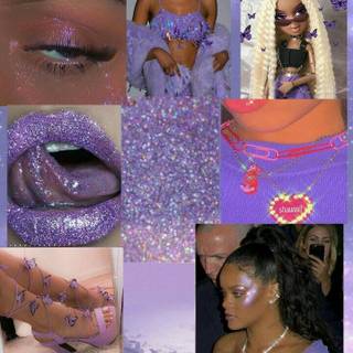 Purple black girl wallpaper