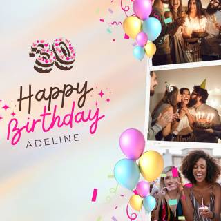 Birthday collage wallpaper