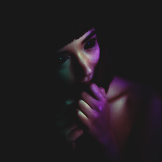 Purple black girl wallpaper